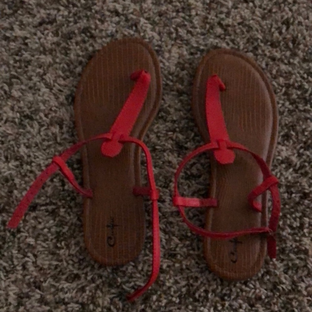 Red sandals